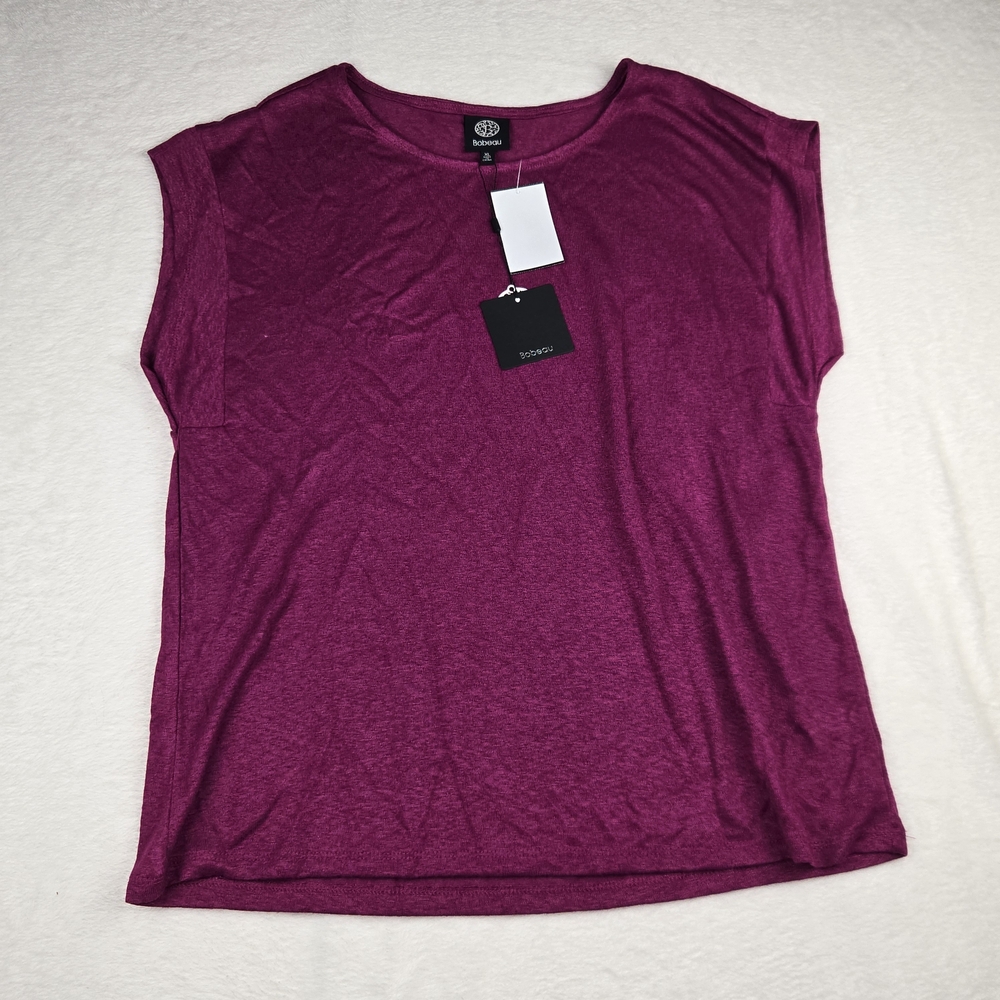 NWT Bobeau Mulberry Cap Sleeve Caty Top Size XL Tee